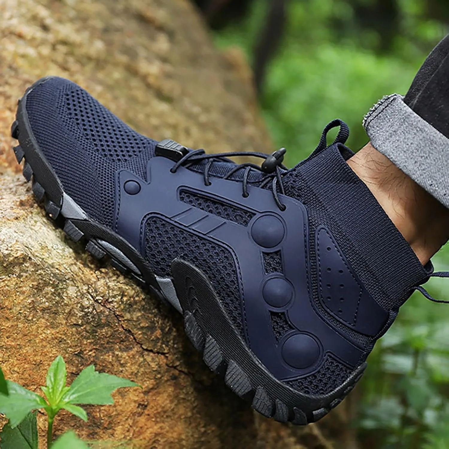 Outdoor Hiking Shoes Men Non Slip Hiking Work Clothes Sports Shoes Swimming Wading Off Road and River Sneaker for Men Men's F