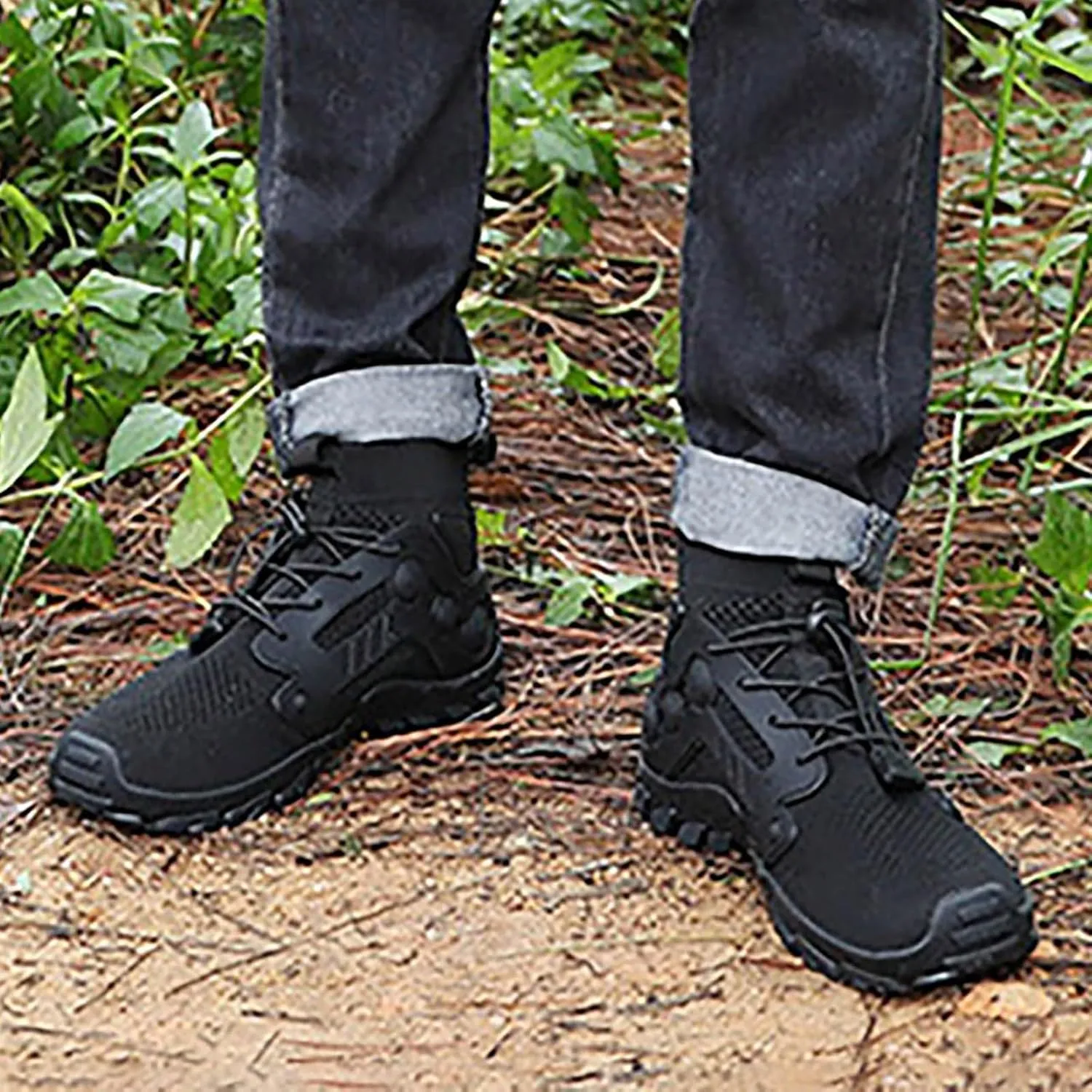 Outdoor Hiking Shoes Men Non Slip Hiking Work Clothes Sports Shoes Swimming Wading Off Road and River Sneaker for Men Men's F