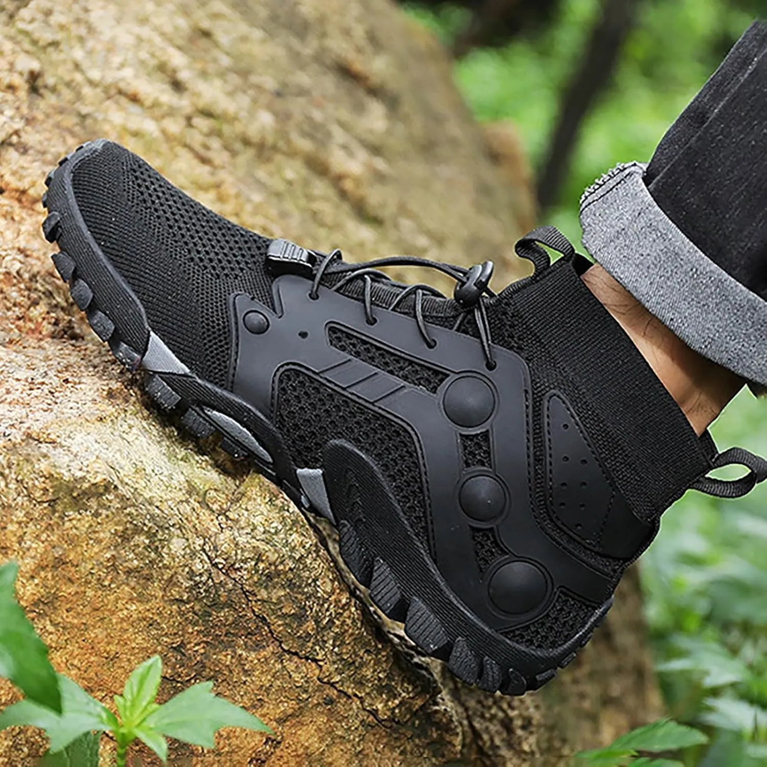 Outdoor Hiking Shoes Men Non Slip Hiking Work Clothes Sports Shoes Swimming Wading Off Road and River Sneaker for Men Men's F