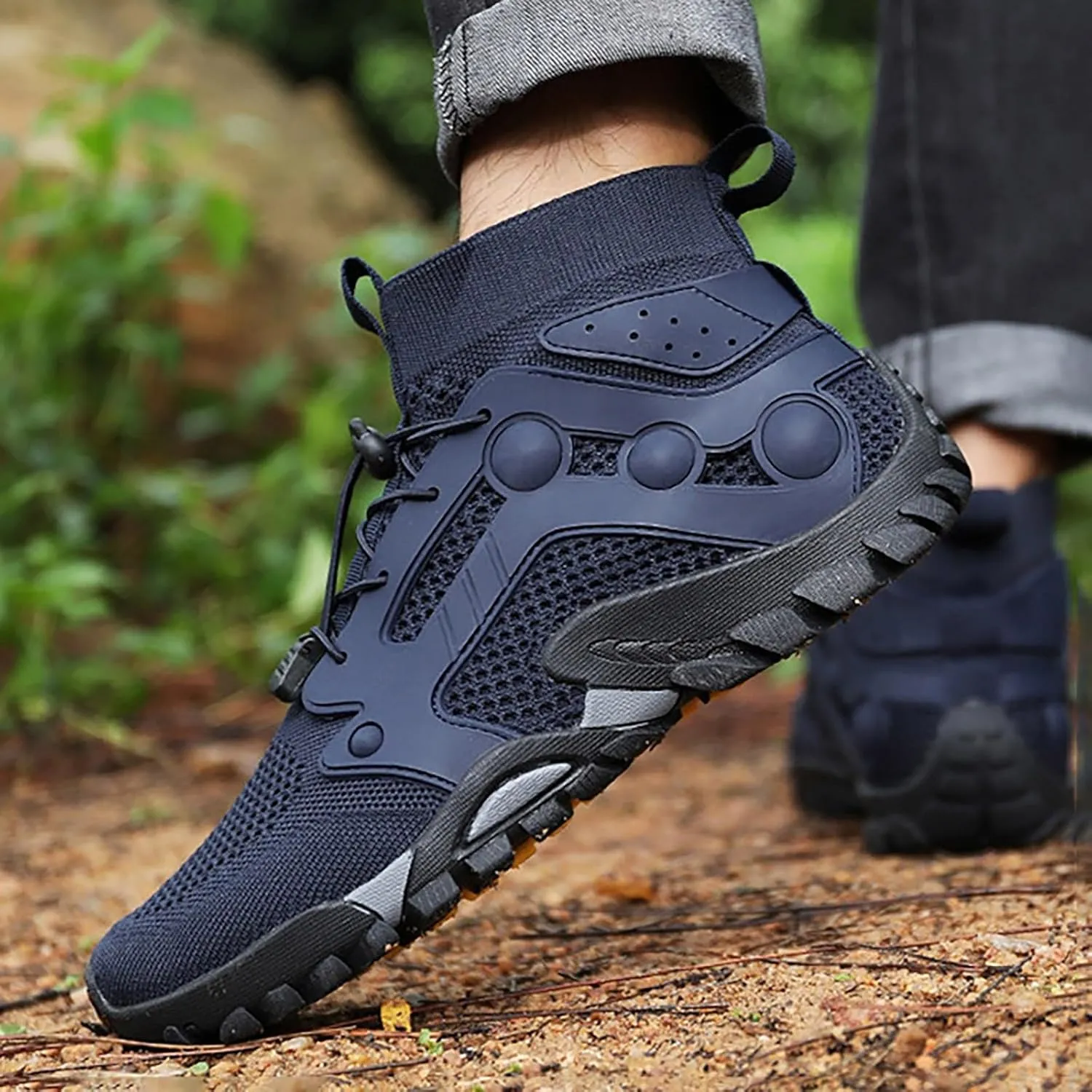 Outdoor Hiking Shoes Men Non Slip Hiking Work Clothes Sports Shoes Swimming Wading Off Road and River Sneaker for Men Men's F