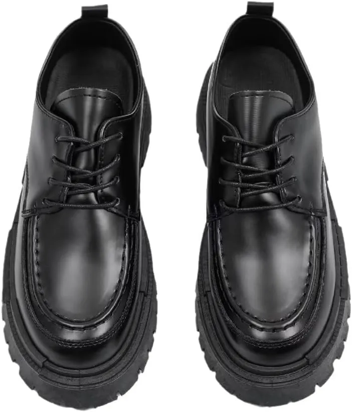 Oxford Shoes for Men,Platform Oxfords Footwear Low Heel Lace-Up Sneakers Chunky Classic Oxford,Business Work Office Dress Shoe