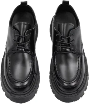 Oxford Shoes for Men,Platform Oxfords Footwear Low Heel Lace-Up Sneakers Chunky Classic Oxford,Business Work Office Dress Shoe