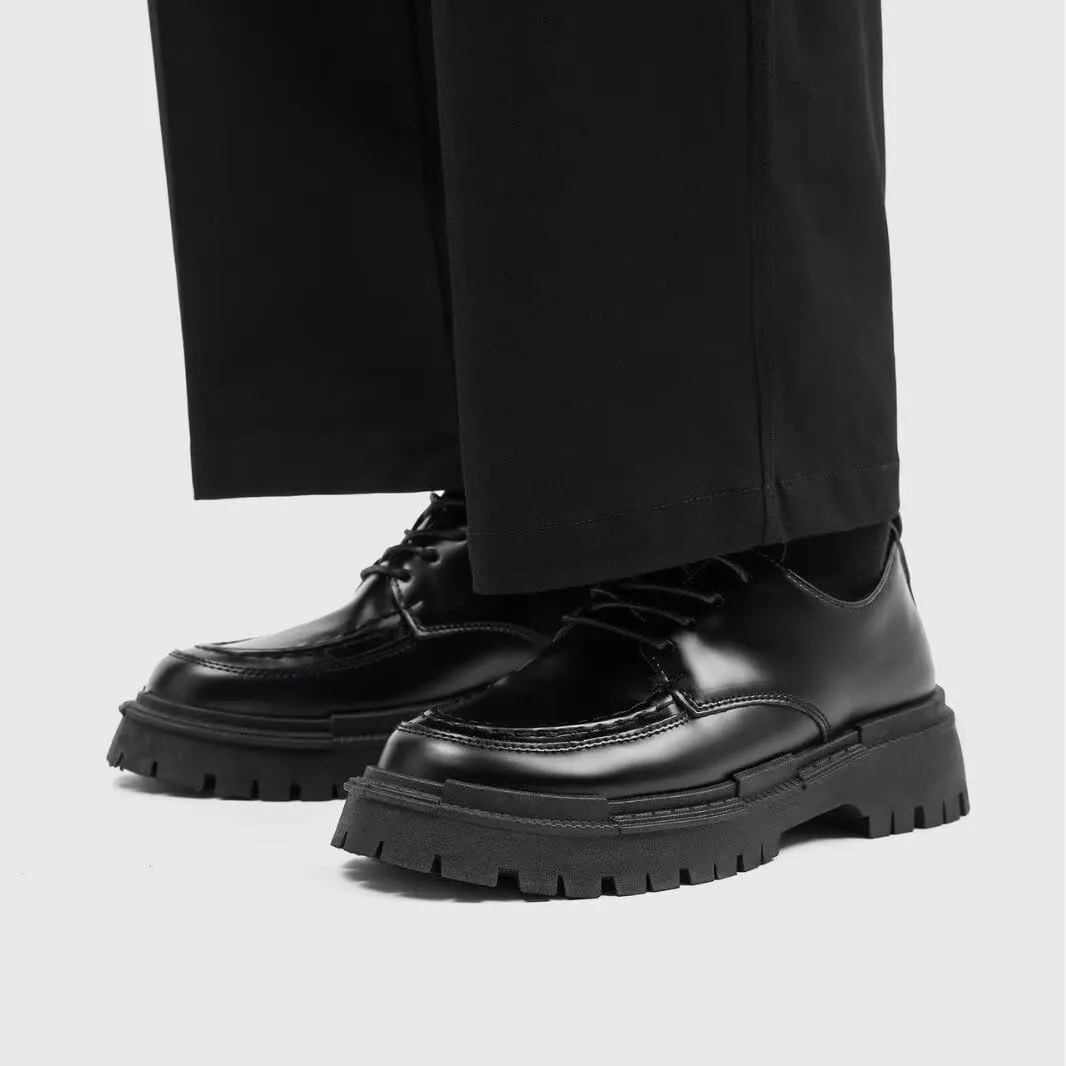 Oxford Shoes for Men,Platform Oxfords Footwear Low Heel Lace-Up Sneakers Chunky Classic Oxford,Business Work Office Dress Shoe