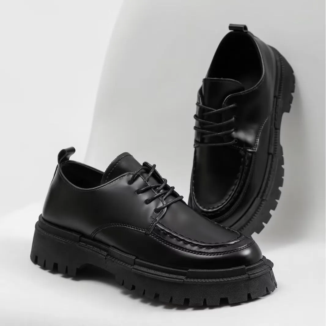 Oxford Shoes for Men,Platform Oxfords Footwear Low Heel Lace-Up Sneakers Chunky Classic Oxford,Business Work Office Dress Shoe