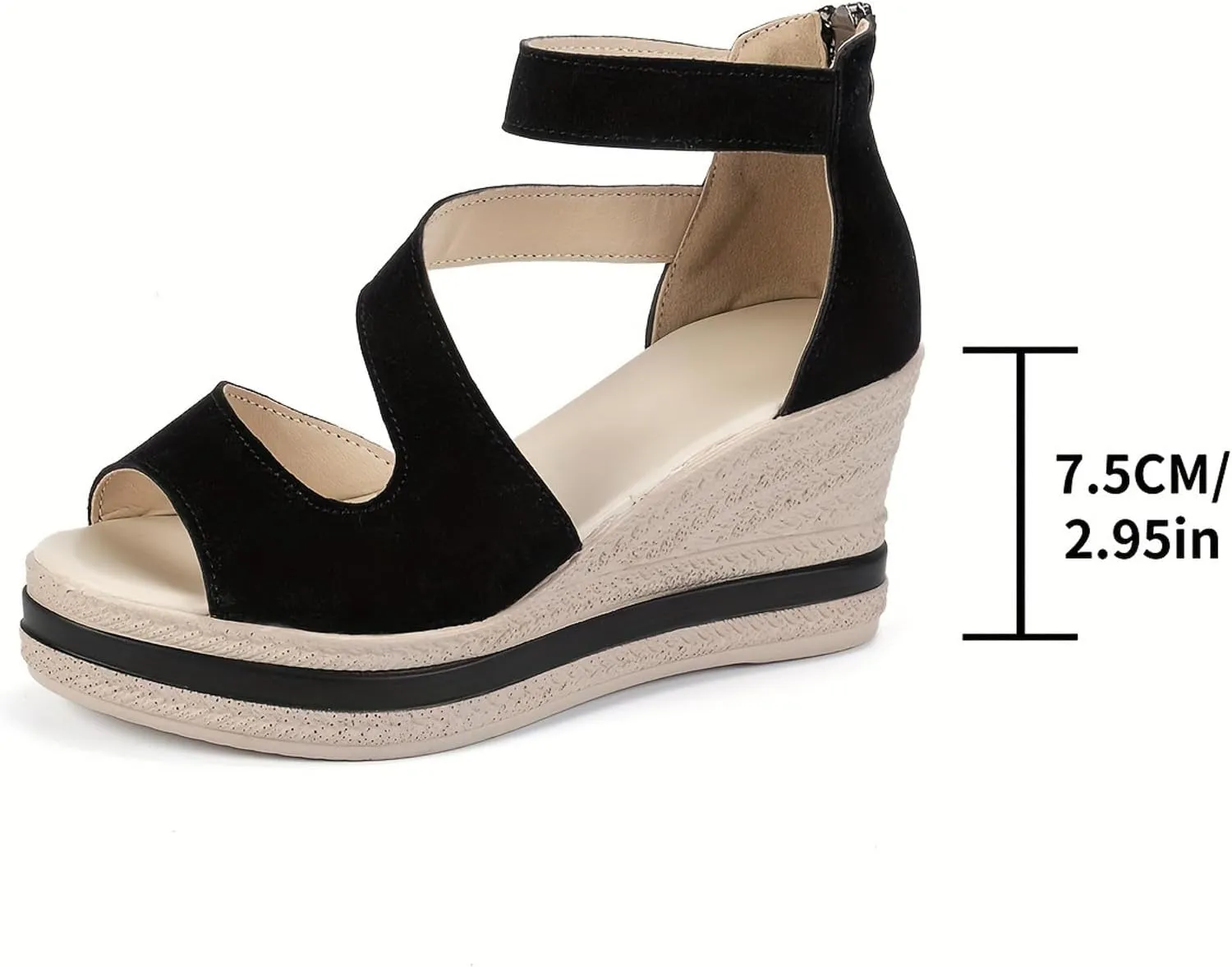 Platform Sandals for Women Comfortable High Heeled Wedges with Adjustable Buckle Womens Summer Open Toe Wedges Sandals