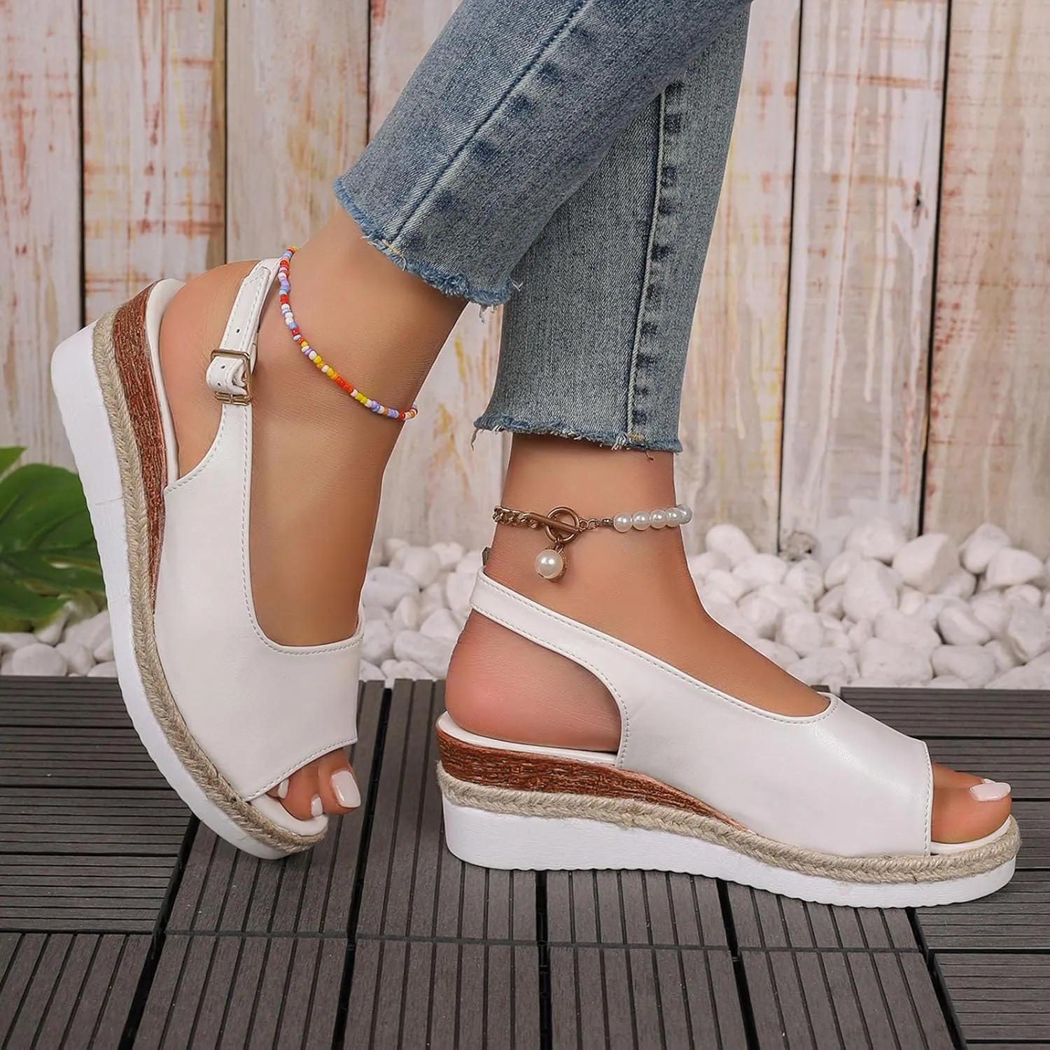 Platform Sandals Women Wedges Slides Bohemia Sandals Comfortable Summer Platform Casual Dress Women Sandal