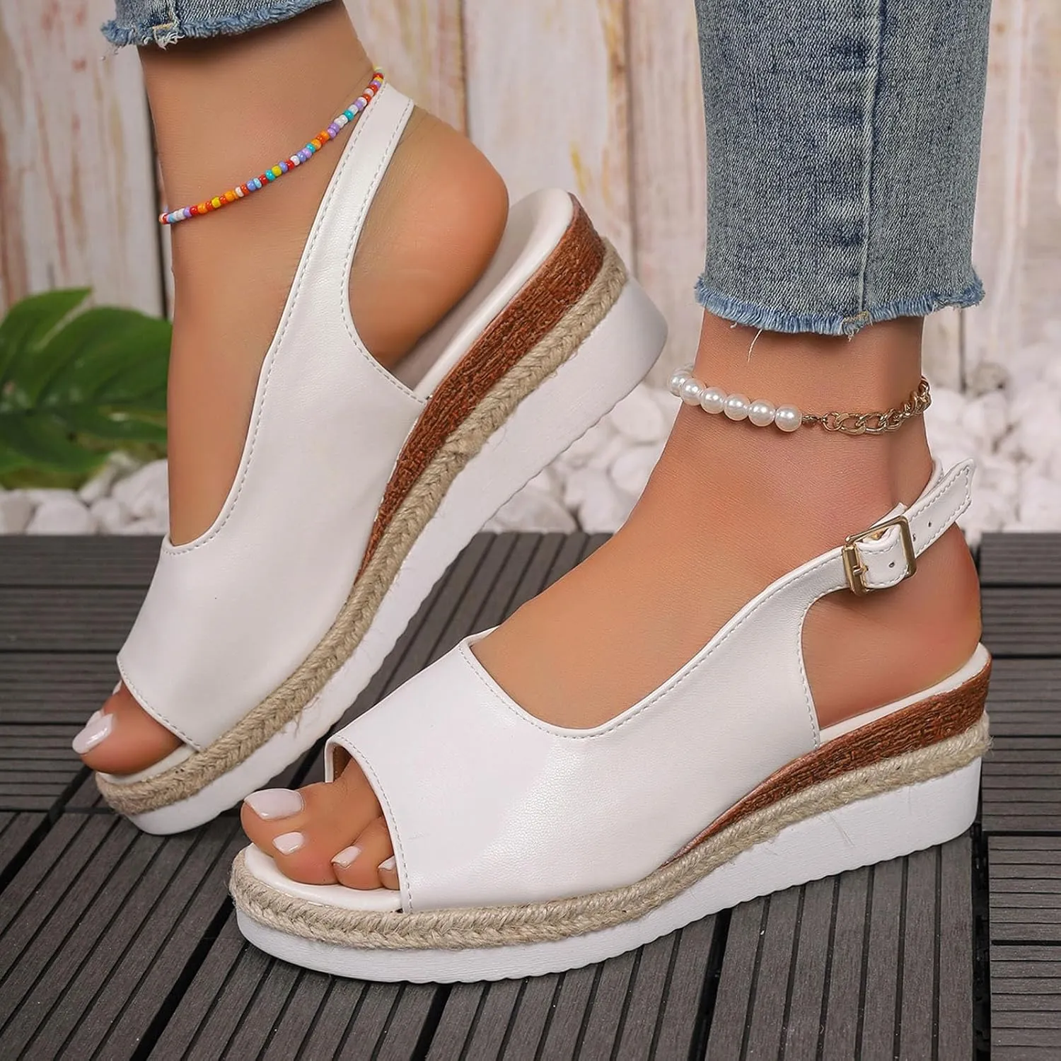 Platform Sandals Women Wedges Slides Bohemia Sandals Comfortable Summer Platform Casual Dress Women Sandal