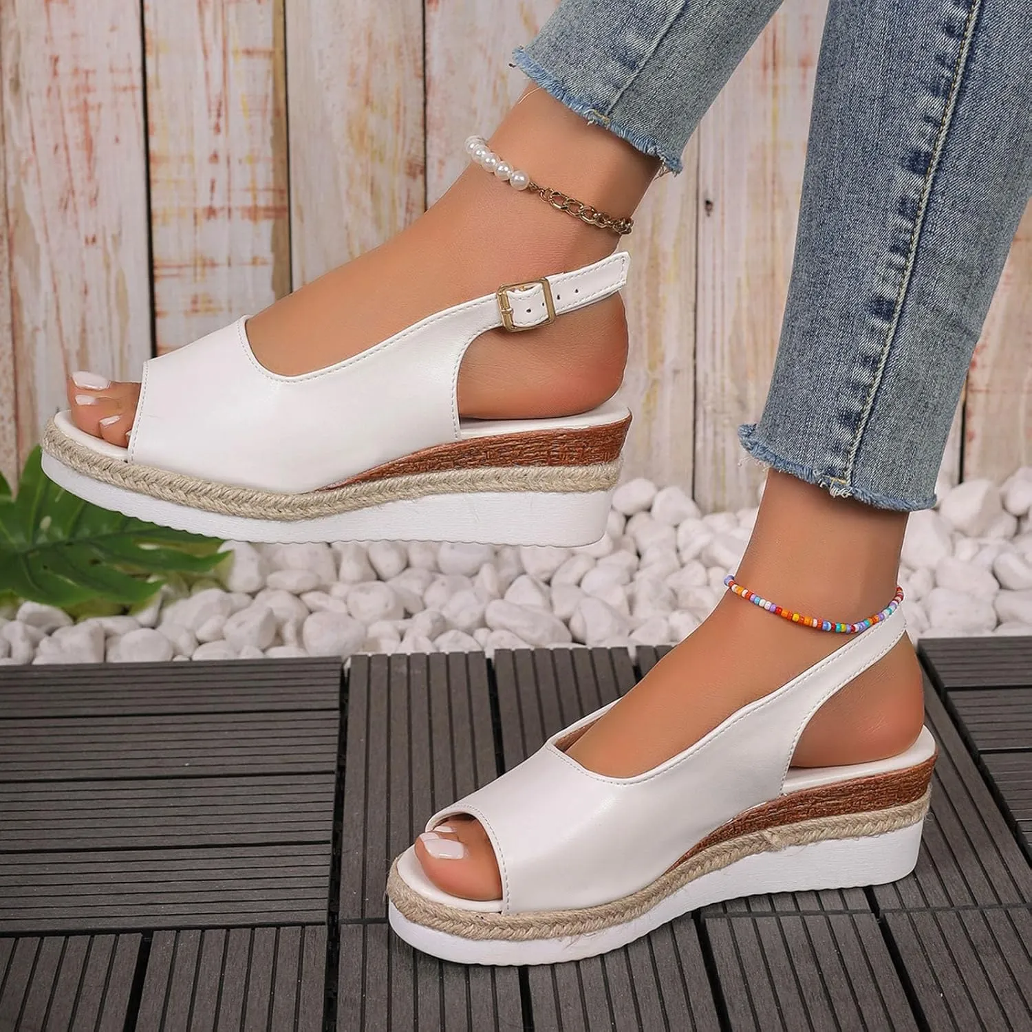 Platform Sandals Women Wedges Slides Bohemia Sandals Comfortable Summer Platform Casual Dress Women Sandal