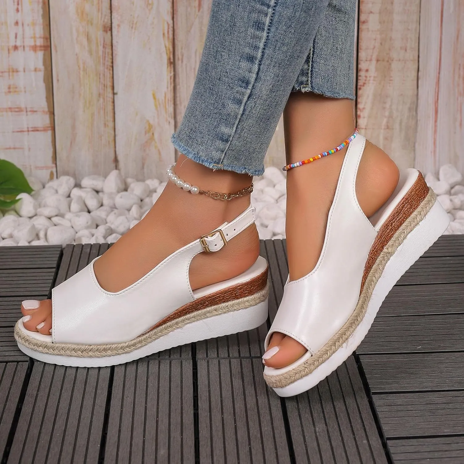 Platform Sandals Women Wedges Slides Bohemia Sandals Comfortable Summer Platform Casual Dress Women Sandal