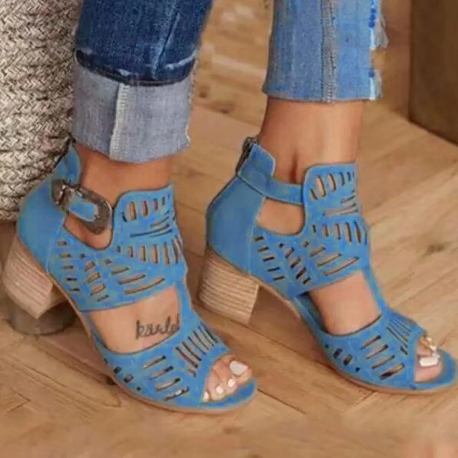 Platform Sandals Women Womens Platform Sandals Women's Ankle Strap Low Wedge Walking Women Low Wedges Wedges for Leather