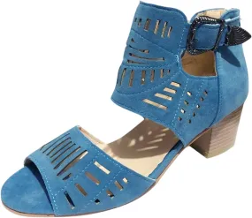 Platform Sandals Women Womens Platform Sandals Women's Ankle Strap Low Wedge Walking Women Low Wedges Wedges for Leather