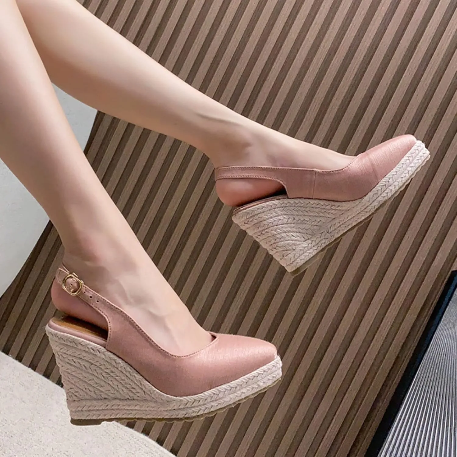 Platform Sandals Women's Ankle Strap Low Wedge Sandals Womens Sandals Womens Summer Open Toe Wedges Sandals