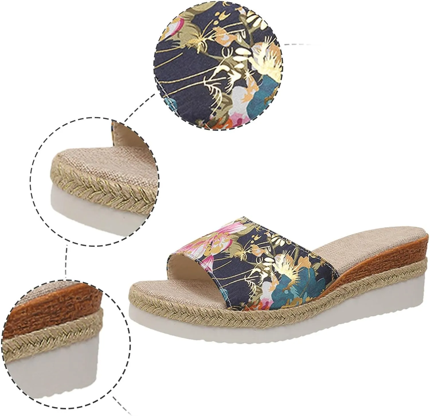 Platform Sandals Women's Ankle Strap Low Wedge Sandals Womens Sandals Womens Summer Open Toe Wedges Sandals