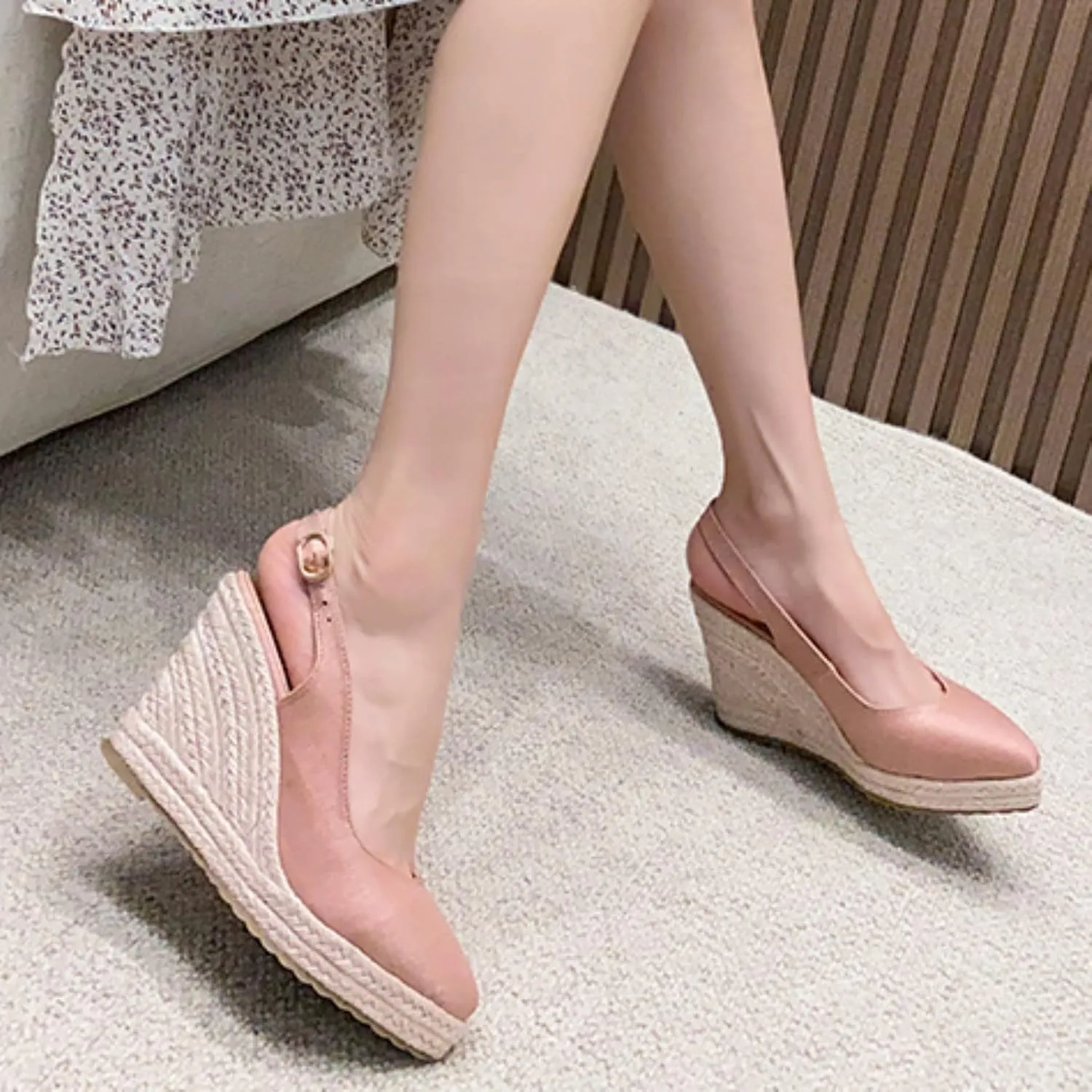 Platform Sandals Women's Ankle Strap Low Wedge Sandals Womens Sandals Womens Summer Open Toe Wedges Sandals
