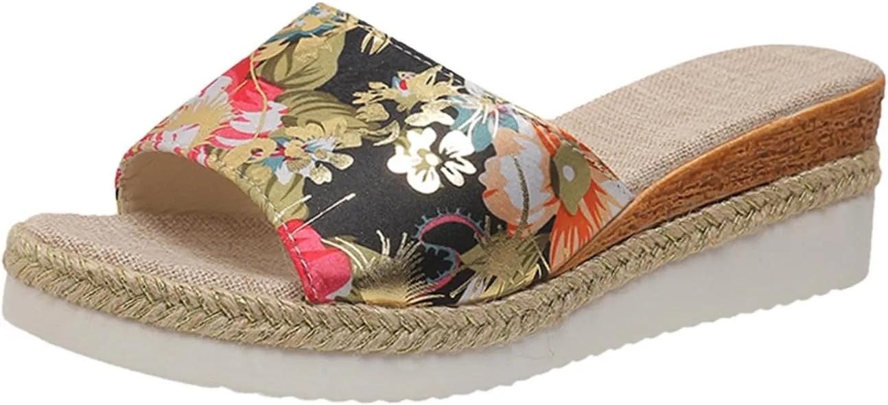 Platform Sandals Women's Ankle Strap Low Wedge Sandals Womens Sandals Womens Summer Open Toe Wedges Sandals