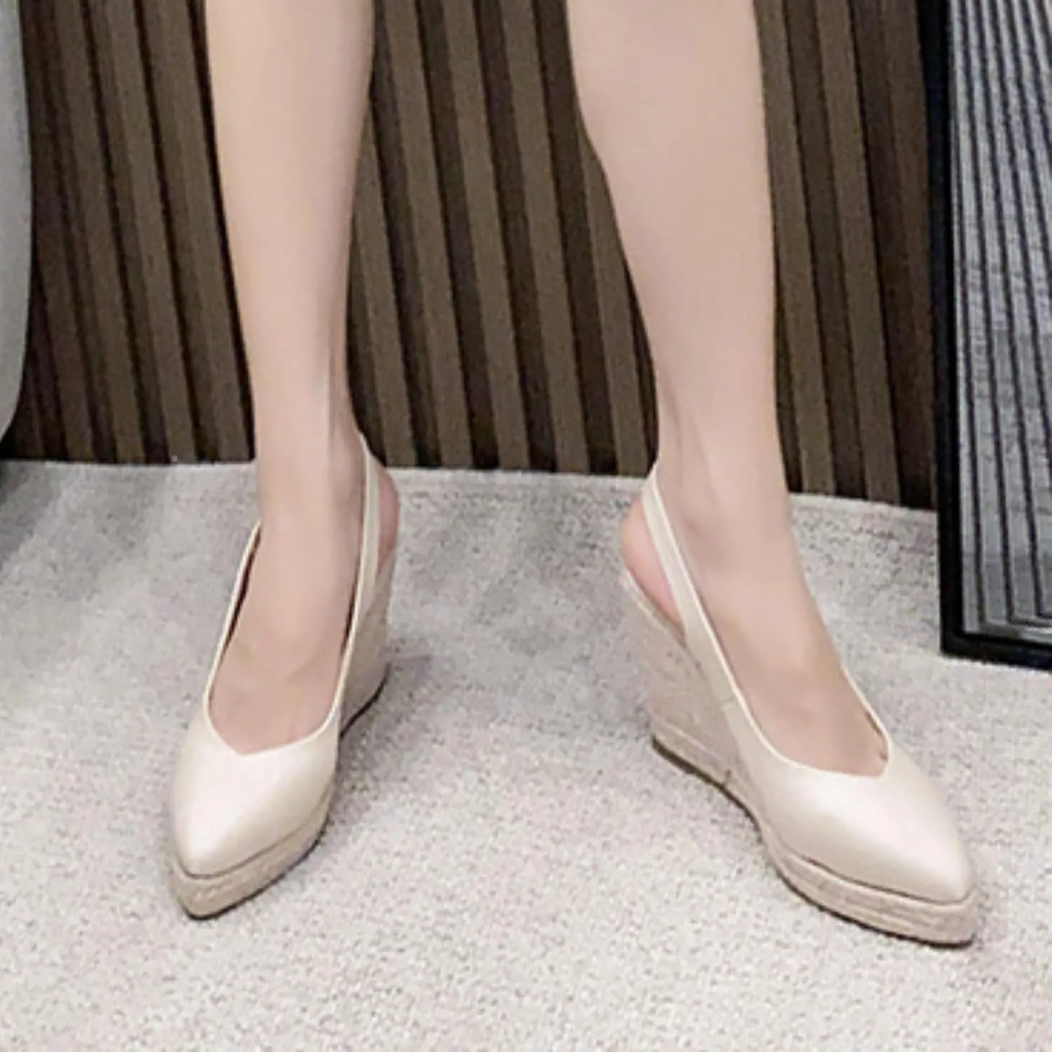 Platform Sandals Women's Ankle Strap Low Wedge Sandals Womens Sandals Womens Summer Open Toe Wedges Sandals