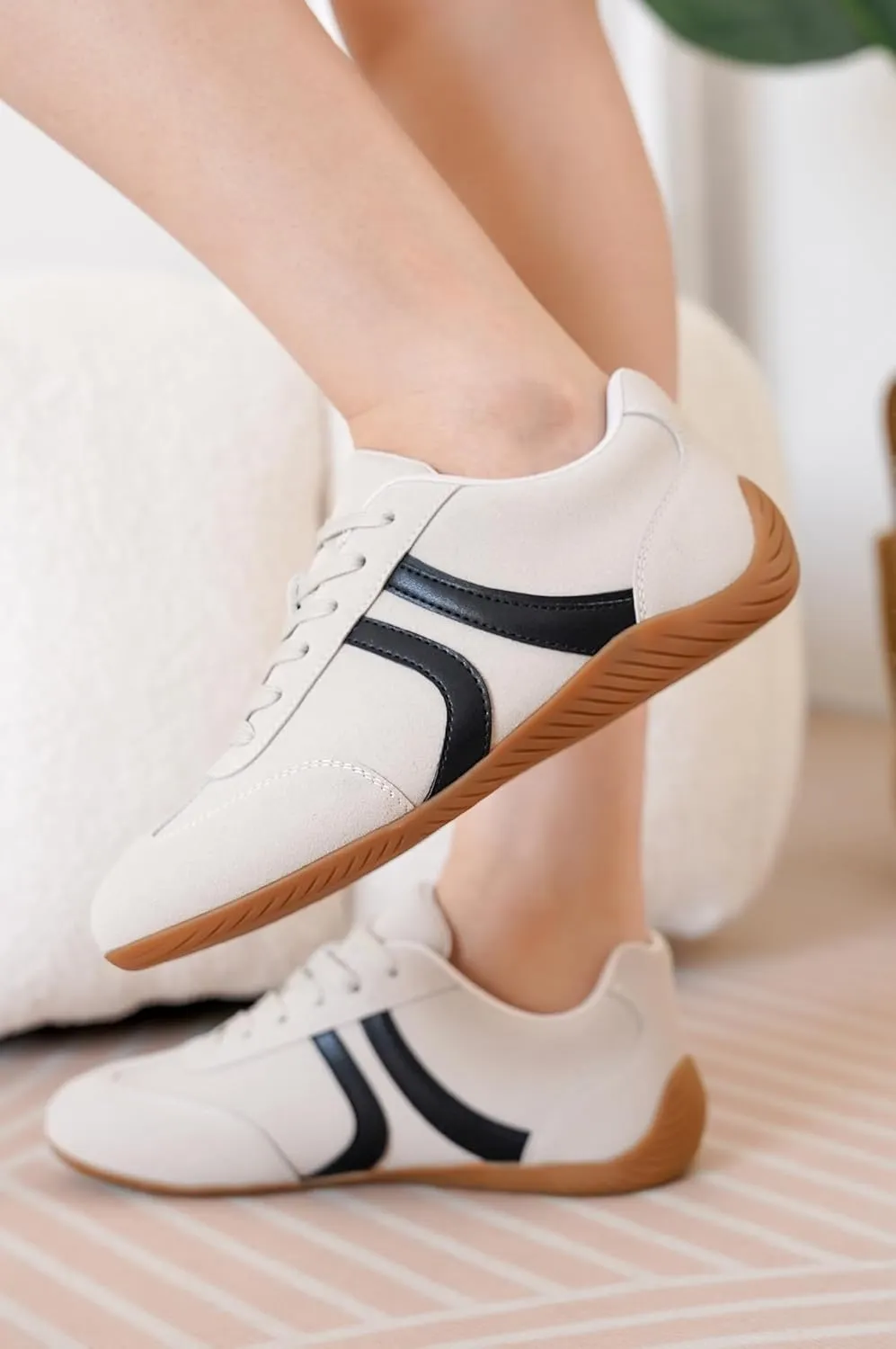 Project Cloud Ballerina Sneakers for Women  Memory Foam Lace-Up Womens Shoes  Lightweight & Non Slip Womens Shoes Casual  All-Day Women's Fashion Sneakers for 2025 (Goal)