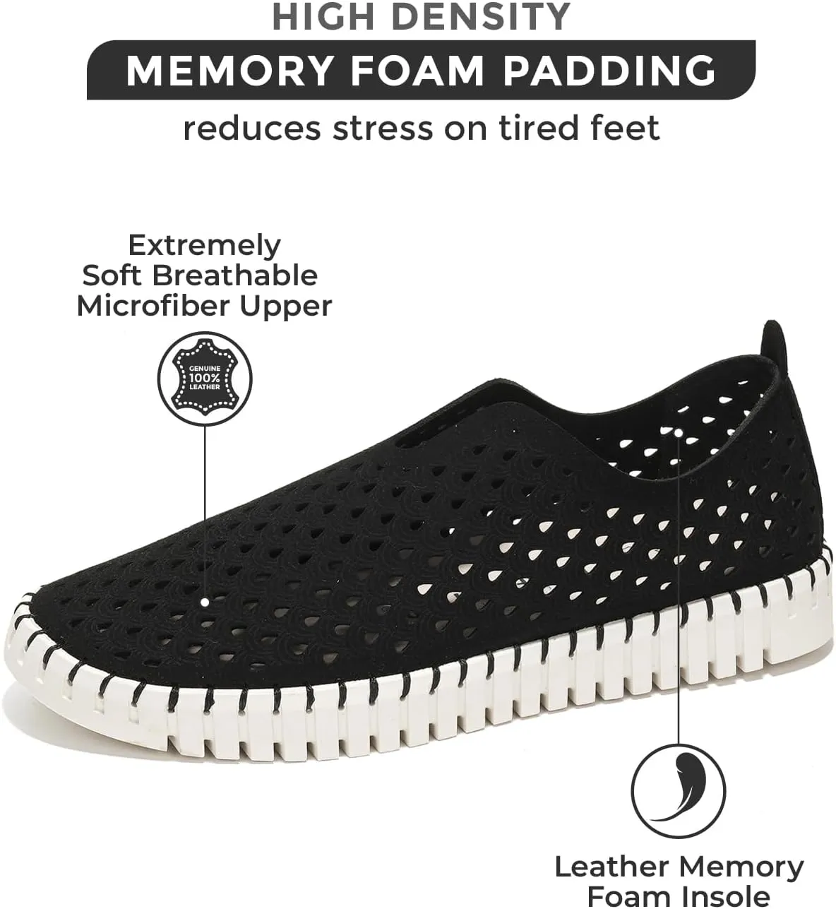 Project Cloud Womens Shoes  Lightweight Summer Loafers for Women with Memory Foam Insole  Stylish & Comfortable Womens Loafers - Perfect Spring Shoes for Women 2025 (Lily)
