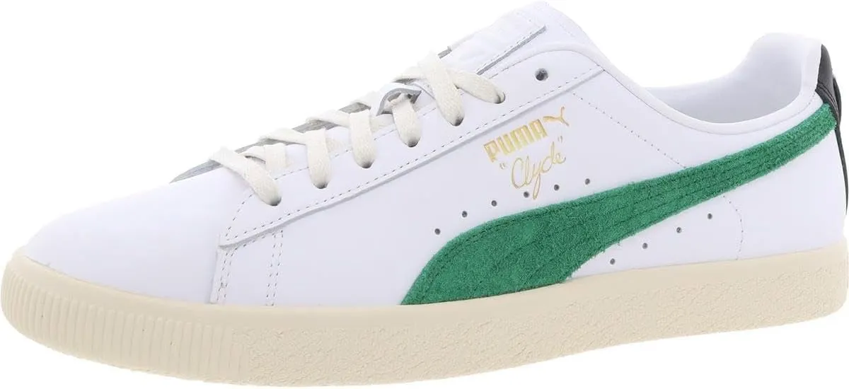 PUMA Mens Clyde Base Lace Up Sneakers Shoes Casual - White - Size 10 M