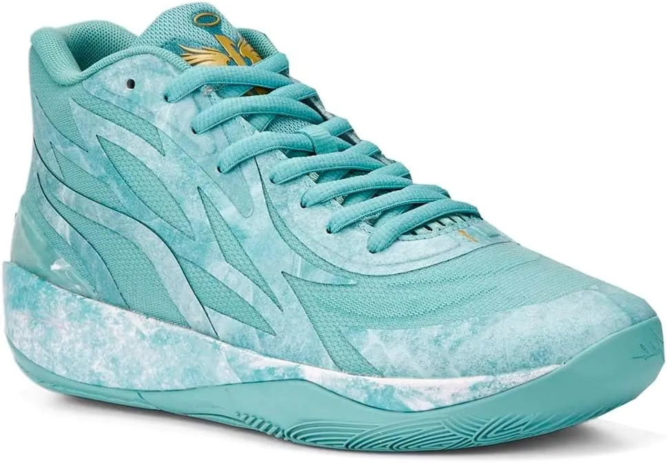 PUMA Mens Lamelo X Mb.02 Jade Basketball Sneakers Shoes - Blue