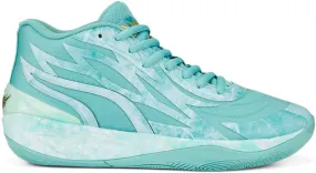 PUMA Mens Lamelo X Mb.02 Jade Basketball Sneakers Shoes - Blue