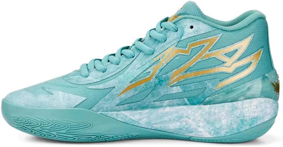 PUMA Mens Lamelo X Mb.02 Jade Basketball Sneakers Shoes - Blue