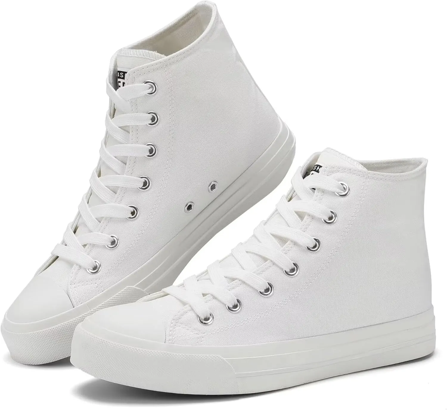 Rorbte Womens High Top Sneakers for Women Classic Lace Up Cotton Canvas Shoes Womens Casual Canvas Walking Shoes