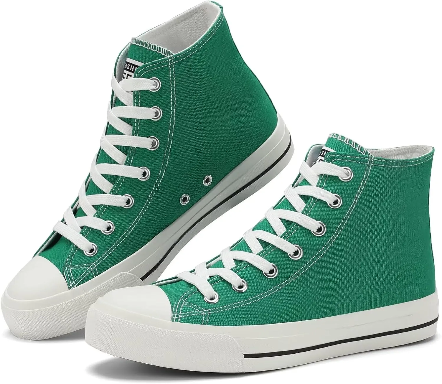 Rorbte Womens High Top Sneakers for Women Classic Lace Up Cotton Canvas Shoes Womens Casual Canvas Walking Shoes