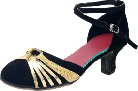 Sandals For Womens Latin Dance Shoes Rhinestone Heeled Ballroom Tango Party Sequin Dance Womens Yoga Sandals