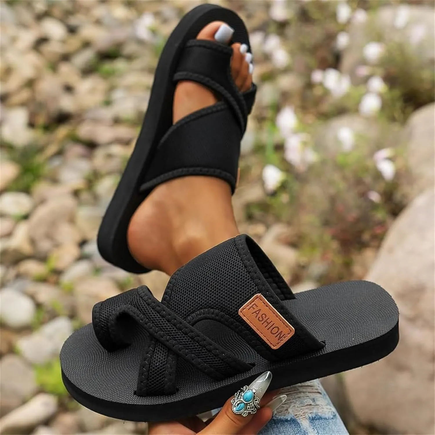 Sandals Orthopedic Shoes for Women 2025 Summer Extra Wide Beach Breathable Comfortable Mesh Hollow Mesh Slide Sandls Shoes