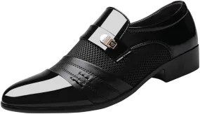 Shiny Black Dress Shoes for Men Leather Suit Comfortable Wedding Shoe Shoes Casual Shoes Mens Oxfordss Dress Shoes