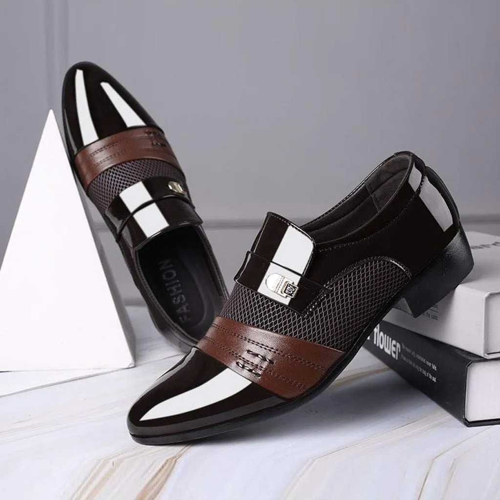 Shiny Black Dress Shoes for Men Leather Suit Comfortable Wedding Shoe Shoes Casual Shoes Mens Oxfordss Dress Shoes