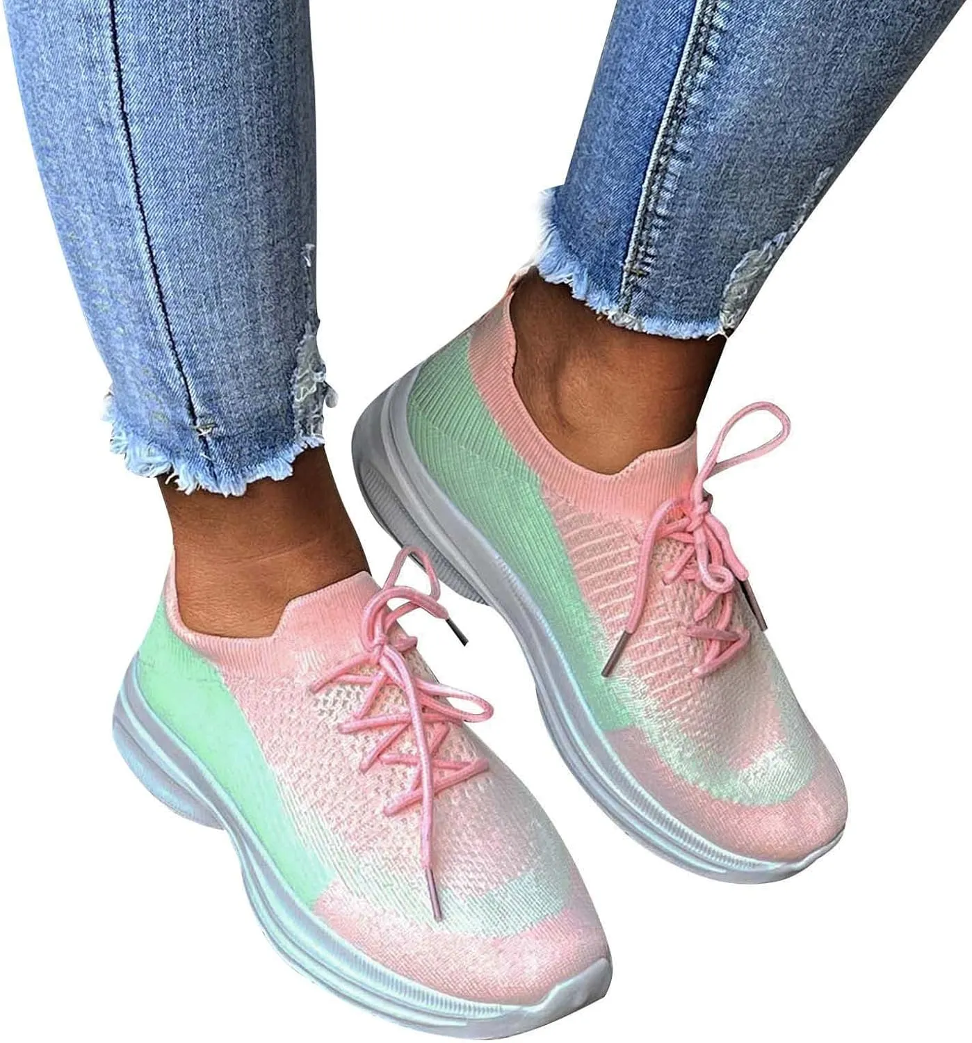 Shoes for Women Sneakers Black Sneakers for Women Casual Breathable Tennis Shoes Work Shopping Travel