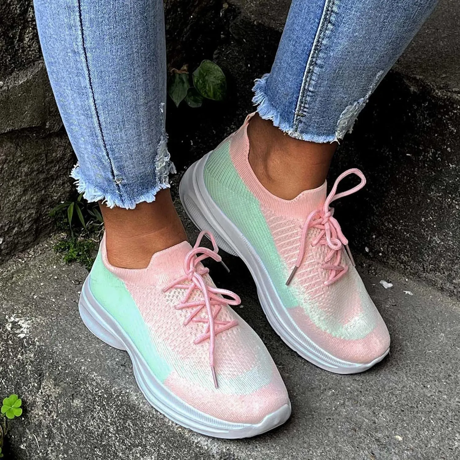 Shoes for Women Sneakers Black Sneakers for Women Casual Breathable Tennis Shoes Work Shopping Travel