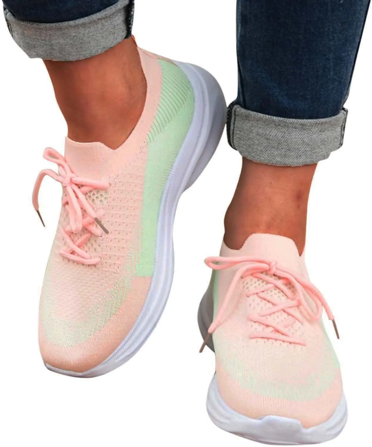 Shoes for Women Sneakers Black Sneakers for Women Casual Breathable Tennis Shoes Work Shopping Travel