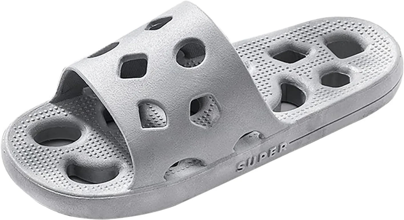Shower Sandals Non Slip Quick Drying Bathroom Slippers for Women Men Swimming Beach Indoor and Outdoor Slides for Men