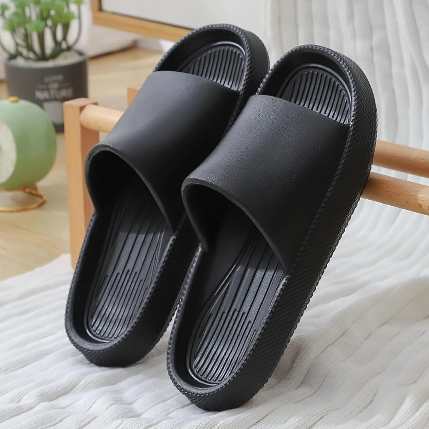Shower Shoes Shower Shoes for Living Room Pool Beach Spa Public Showers Non Slip Quick Drying Cloud Slides for Women with Arch Support