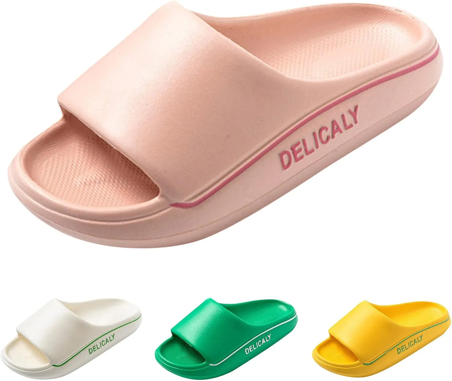 Shower Slippers Non-Slip House Slippers Indoor Outdoor Cloud Sandals Comfy Indoor Outdoor Slides Unisex