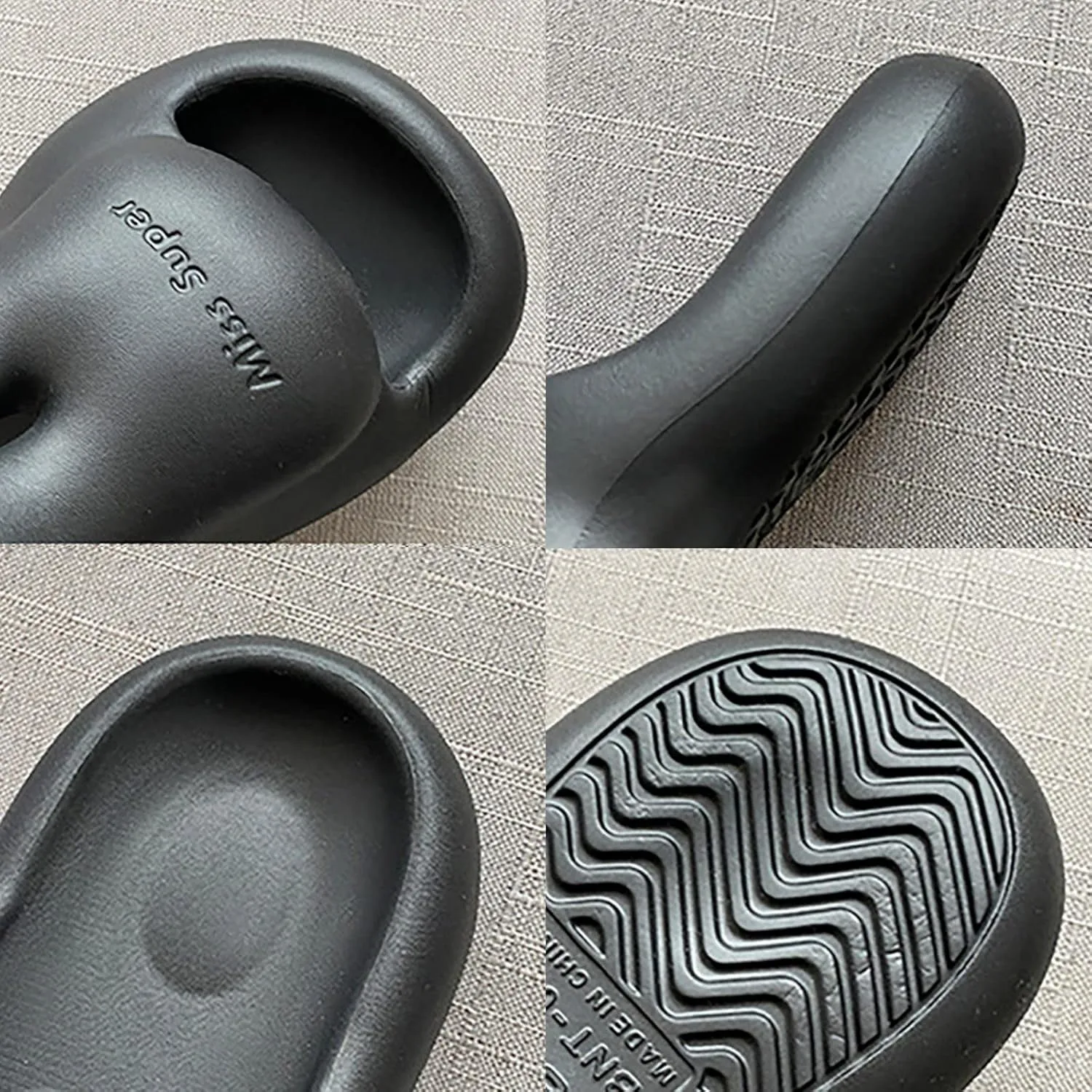 Shower Slippers Non Slip Quick Drying Bathroom Slippers for Women Men Non Slip Quick Drying Cloud Slides for Women with Arch Support