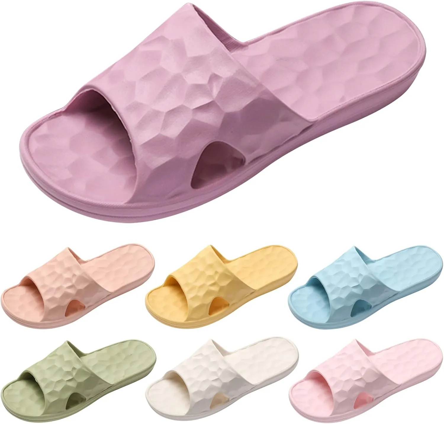 Shower Slippers Waterproof Flip Flops for Men Ultra Comfort Non-Slip Shower Sandals Indoor and Outdoor