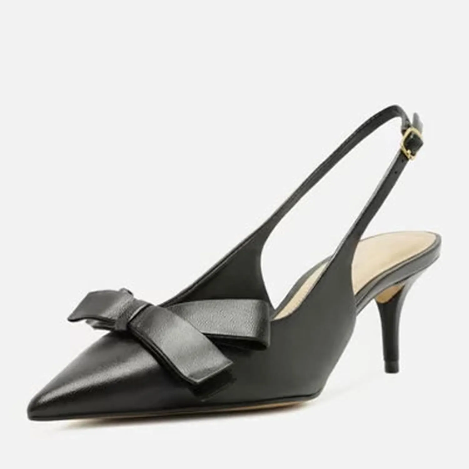 Slingback Heels for Women Kitten Heel with Pointed Toe and Bow Detail Trendy and Elegant Flats for a Chic Look