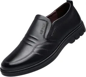 Slip on Walking Shoes for Men Comfortable PU Leather Loafers Memory Foam Breathable Mesh Fashion Sneakers Non Slip Indoor Outdoor Sports Work Shoes for Men