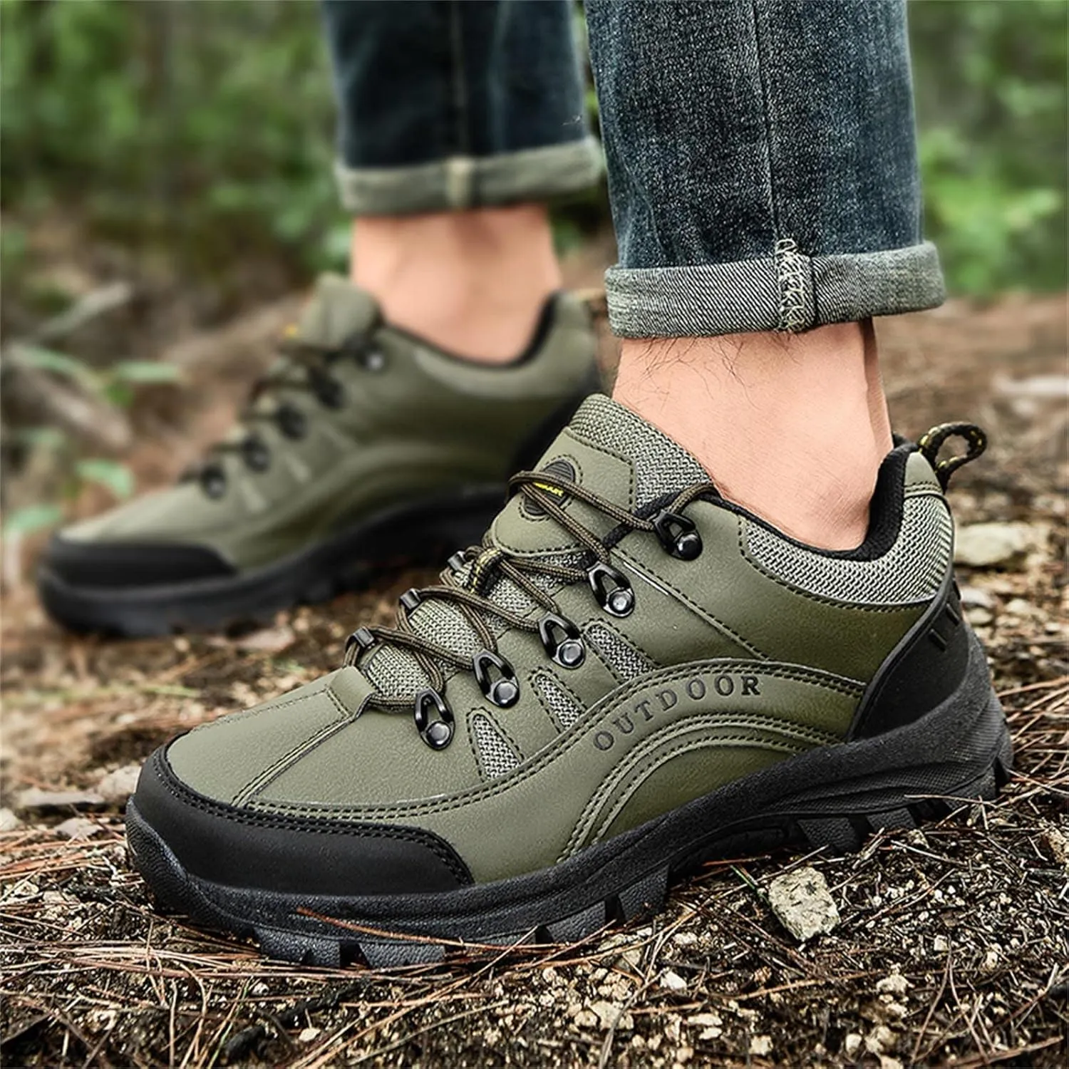 Slip on Walking Shoes for Men Comfy PU Leather Memory Foam Breathable Fashion Sneakers Non Slip Indoor Outdoor Workout Tennis Shoes Wide Width