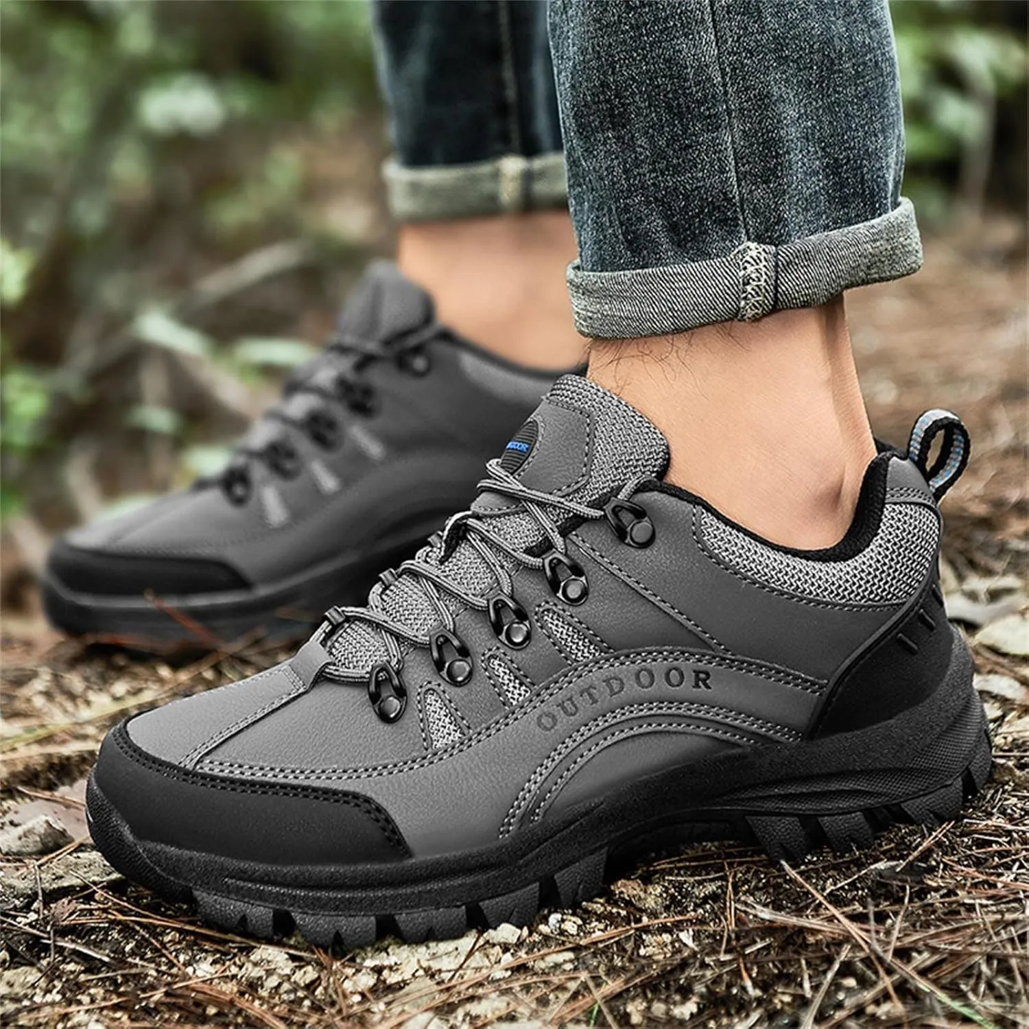 Slip on Walking Shoes for Men Comfy PU Leather Memory Foam Breathable Fashion Sneakers Non Slip Indoor Outdoor Workout Tennis Shoes Wide Width