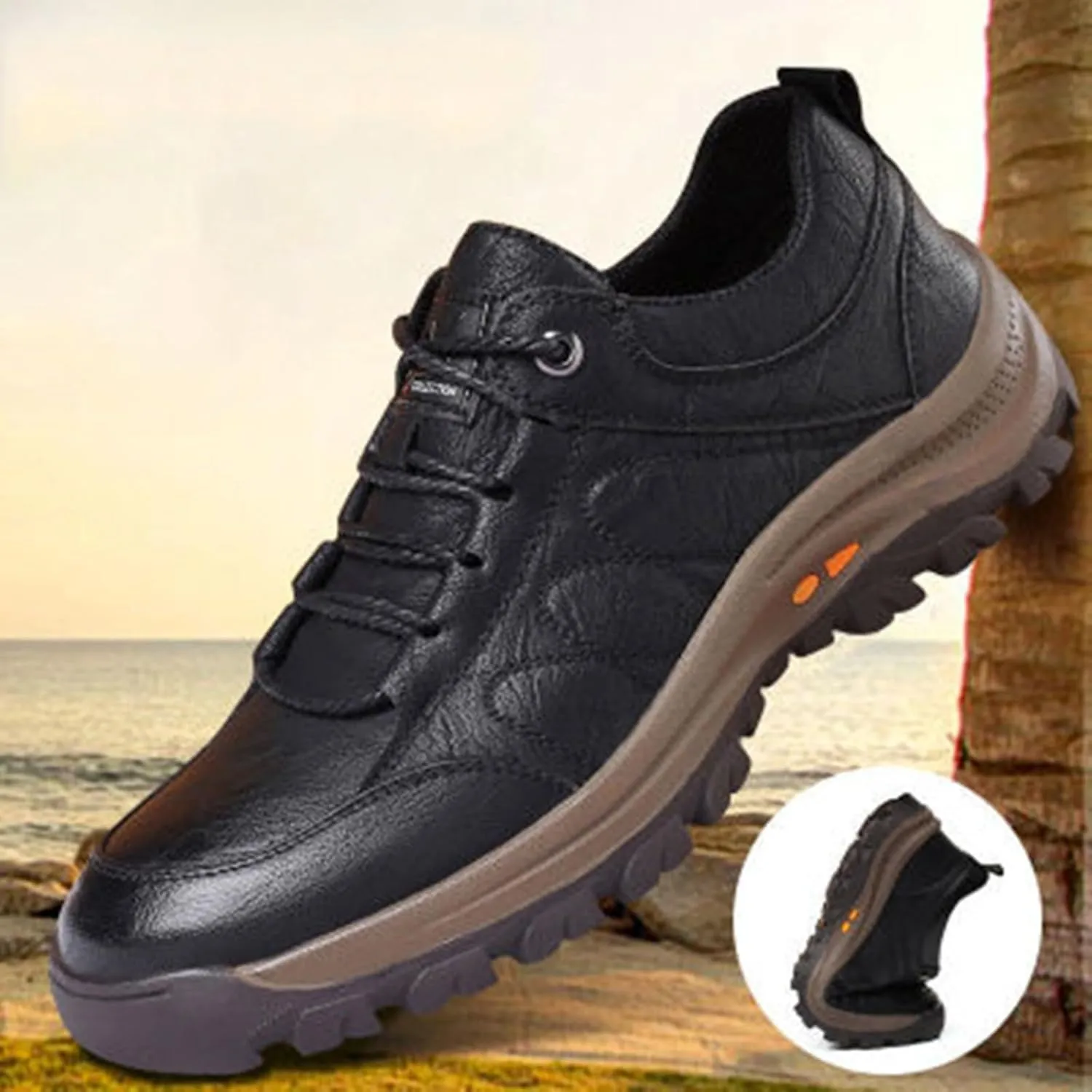 Slip on Walking Shoes for Men PU Leather Comfort Memory Foam Breathable Mesh Fashion Sneakers Non Slip Arch Support Cushioning Workout Tennis Shoes Wide Width