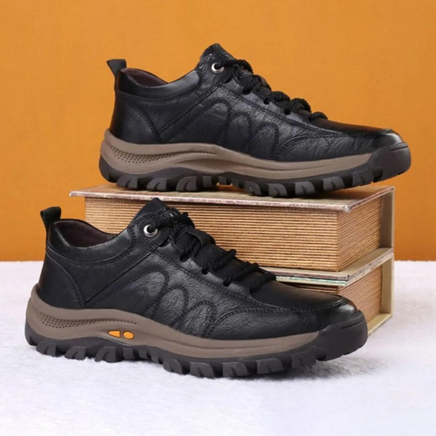 Slip on Walking Shoes for Men PU Leather Comfort Memory Foam Breathable Mesh Fashion Sneakers Non Slip Arch Support Cushioning Workout Tennis Shoes Wide Width