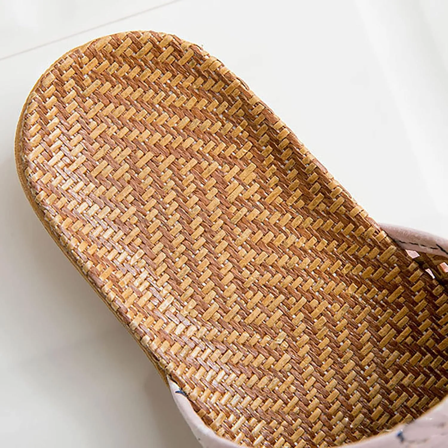 Slippers All Seasons Summer Subgrass Couple Sandal Slippers Women's Home Interior Slip Thick Sole Floor Linen