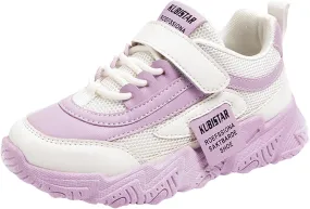 Sneakers for Girls Boys Chunky Sneakers for Kids Fashion Platform White Leather Casual Comfy Wedge Walking Sport Sneakers