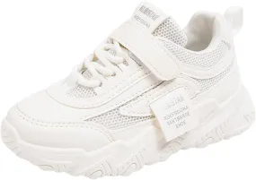 Sneakers for Girls Causal Hook and Loop Lightweight Breathable Knit Athletic Running Sneakers for Kids Comfortable Sole Shoes