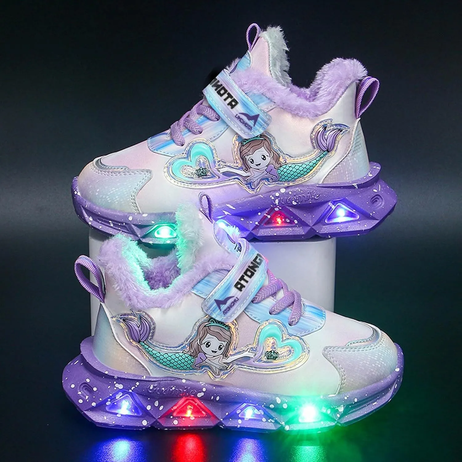 Sneakers for Girls Children's Casual Shoes Boys Breathable Non-Slip Sneakers Unisex Luminous Sneakers for Girls Running Shoes